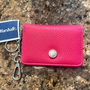 Pink keychain cardholder